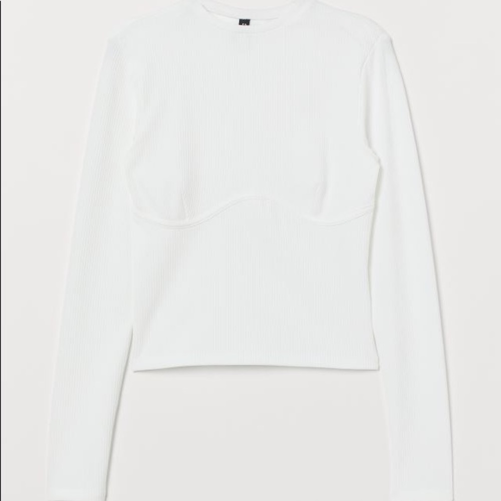 HM ribbed corset long sleeve